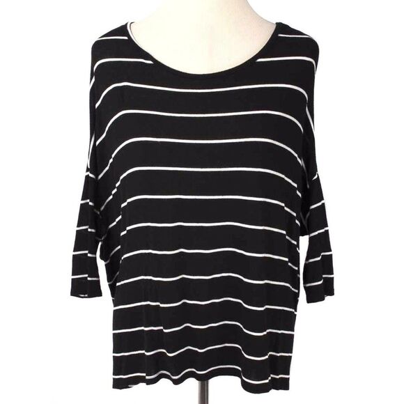 NATION LTD Black & White Striped ‘Monroe’ Oversized Knit Top One Size Fits Most - Picture 2 of 8